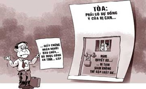 Nhiều bị can không dám mời luật sư vì... bị dọa - ảnh 1