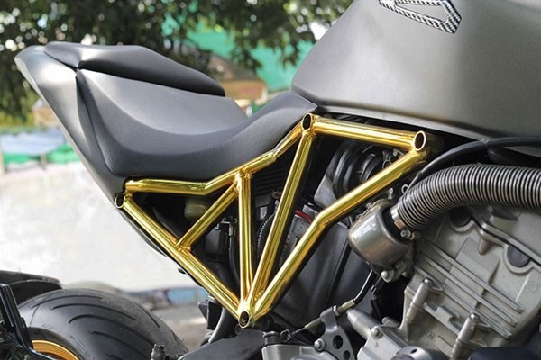 Tận thấy Honda Hornet 600 mạ vàng 24k ở Việt Nam - ảnh 7