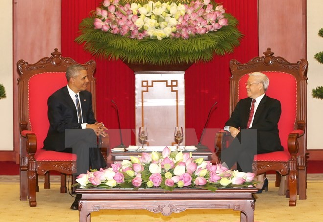 Tổng Bí thư Nguyễn Phú Trọng tiếp Tổng thống Hoa Kỳ Obama - ảnh 2