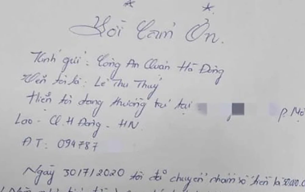Received 50 million VND back after 3 years of mistakenly transferring it to someone else’s account