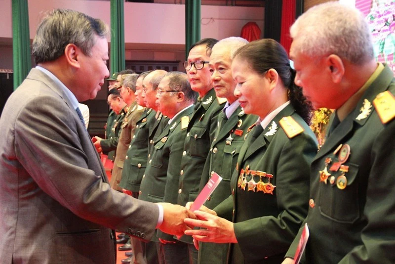 Meeting to celebrate the 45th anniversary of Victory Day in the War to protect the Southwest border