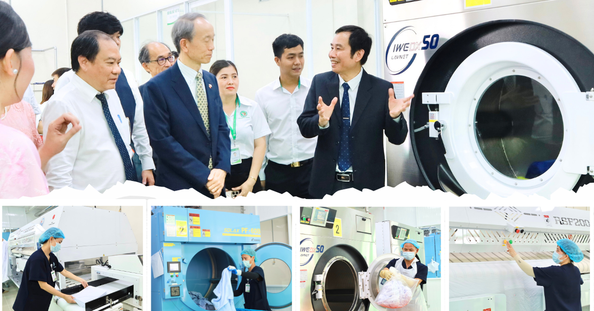 Bệnh viện Lê Văn Thịnh ứng dụng công nghệ giặt Nhật Bản tiên tiến, nâng cao chất lượng chăm sóc sức khỏe
