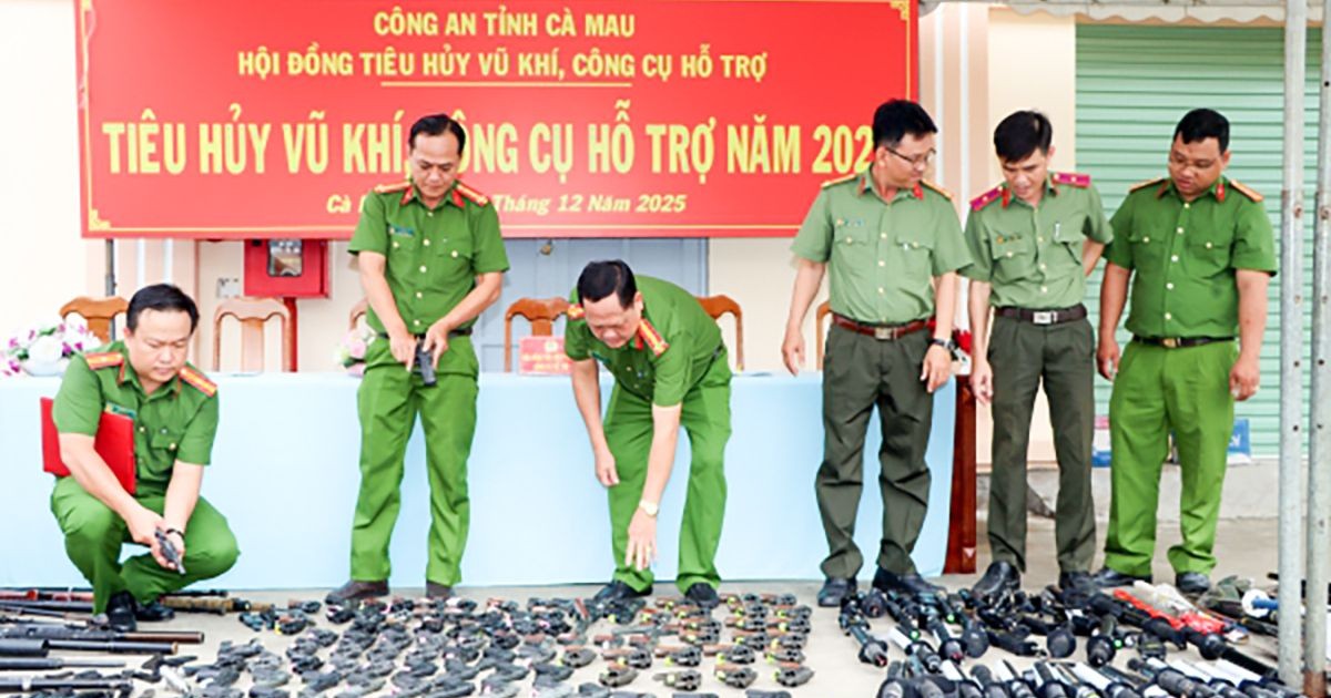 Cà Mau vận động thu hồi, thu gom 123 khẩu súng và hàng trăm viên đạn
