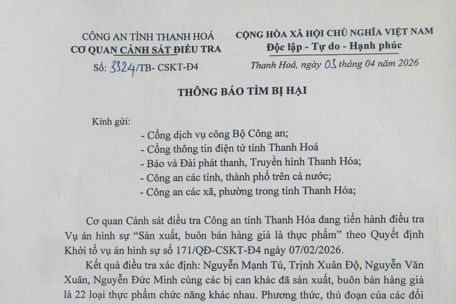 Công an Thanh Hóa điều tra đường dây sản xuất buôn bán thực phẩm giả