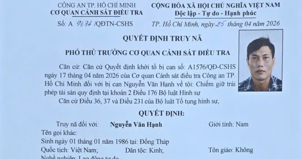 Truy nã người đàn ông chiếm giữ gần 500 triệu đồng chuyển nhầm