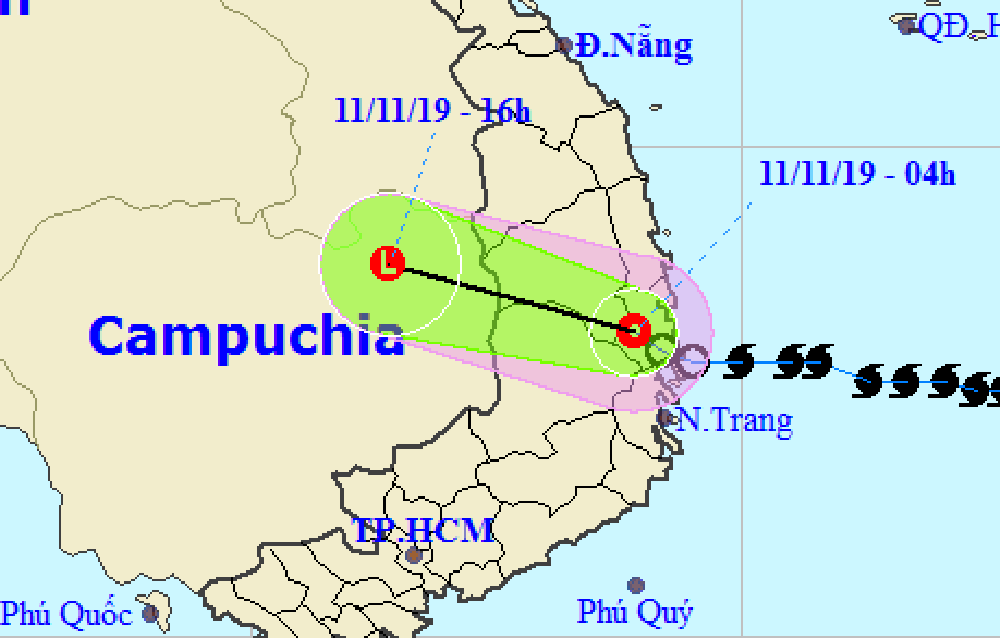 Áp thấp đang trên đất liền, mưa to ở Đông Nam bộ, Tây Nguyên