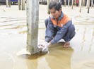 Quảng Ngãi: Nước biển chuyển màu bất thường