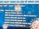Nóng: Công an cảnh báo mã độc núp bóng virus COVID-19