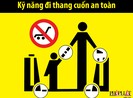 Kỹ năng đi thang cuốn- những vị trí dễ bị kẹt cần lưu ý