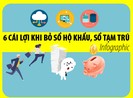 Infographic: 6 cái lợi khi bỏ sổ hộ khẩu