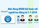 Mức đóng BHXH bắt buộc với người lao động từ 1-1-2019
