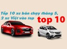 Tốp 10 xe bán chạy tháng 5, 2 xe Việt vào top