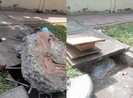 Đã dẹp khối bê tông nguy hiểm trên đường