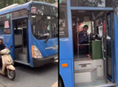 Tạm đình chỉ tài xế xe buýt phun nước bọt, ép xe máy đi đường