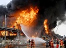 Lebanon: Cháy lớn tại hiện trường vụ nổ kinh hoàng tháng trước