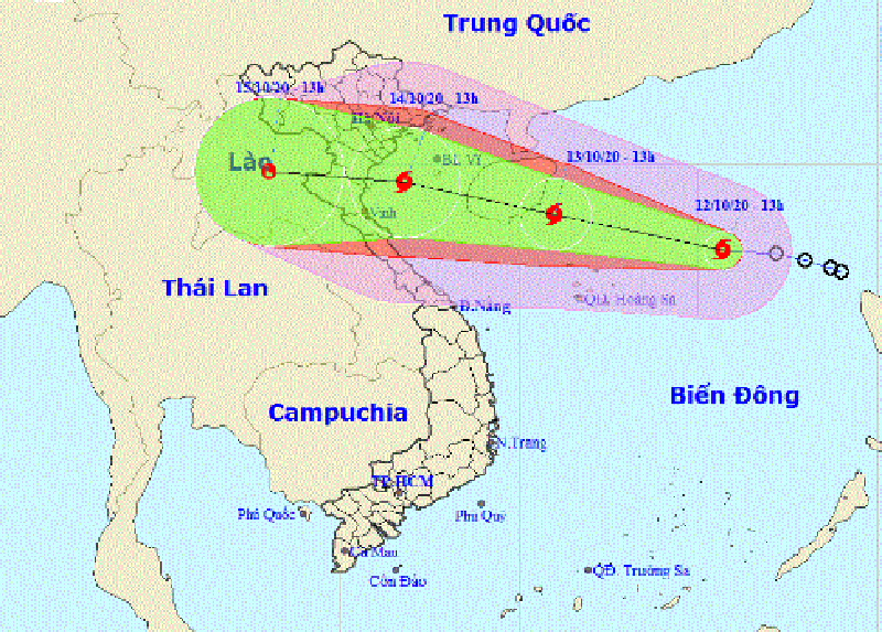 Xuất hiện cơn bão số 7 ở biển Đông