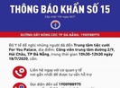 Thông báo khẩn của Bộ Y tế ngày 26-7