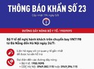 Thông báo khẩn của Bộ Y tế tối 5-8