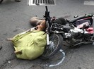 2 xe máy tông nhau, nhiều xác chó văng ra đường