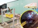 Hố sâu được rào lưới sau khi người và xe rơi xuống