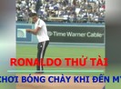 Ronaldo thử tài ném bóng chày