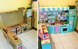 Tuyệt vời bộ ảnh 'xây' bếp bằng thùng carton ảnh 1 Tuyệt vời bộ ảnh 'xây' bếp bằng thùng carton ảnh 1