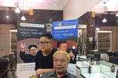 Hà Nội: Cắt kiểu tóc Donal Trump và Kim Jong Un miễn phí Hà Nội: Cắt kiểu tóc Donal Trump và Kim Jong Un miễn phí