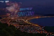 500 drone vẽ ánh sáng trên bầu trời đêm ở Quy Nhơn vào 31-3