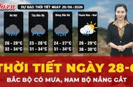 Thời tiết ngày 28-6: Bắc Bộ có mưa, Nam Bộ nắng gắt