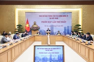 Thủ tướng Chính phủ Phạm Minh Chính, Trưởng ban Chỉ đạo trung tâm tài chính quốc tế tại Việt Nam, chủ trì Phiên họp thứ nhất của Ban Chỉ đạo. Ảnh: VGP
