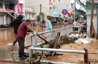 Đà Lạt ngập sâu sau cơn mưa lớn chiều 1-9