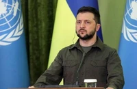 Tổng thống Ukraine - ông Volodymyr Zelensky. ẢNH: REUTERS