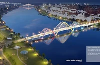 Phối cảnh cầu Nhật Lệ 3.
