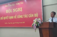 Bà Rịa-Vũng Tàu: Công bố các quyết định về công tác cán bộ