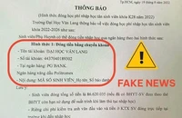 Giả mạo thông báo trường đại học lừa tân sinh viên đóng hơn 86 triệu đồng học phí