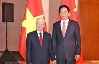 Tổng bí thư Nguyễn Phú Trọng hội kiến Chủ tịch Quốc hội Trung Quốc Lật Chiến Thư