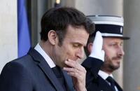 Tổng thống Pháp Emmanuel Macron tại Điện Elysee, Paris, ngày 21-3.
