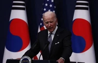 Tổng thống Mỹ Joe Biden phát biểu trong cuộc họp báo tại Seoul vào ngày 21-5.