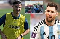 CĐV mượn Ronaldo để thực hiện màn chế giễu Messi
