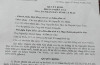Cà Mau: Hoãn phiên toà vì bị cáo mắc bệnh suy thận mãn