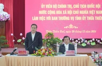 Chủ tịch Quốc hội Trần Thanh Mẫn làm việc với Ban Thường vụ Tỉnh ủy Thừa Thiên Huế