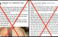Công an Sóc Trăng làm việc với phụ huynh 2 thiếu niên đăng tin giả vụ học viên cai nghiện bỏ trốn