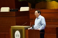 Thủ tướng Chính phủ Phạm Minh Chính đã truyền đạt nội dung Nghị quyết 18/2022. Ảnh: HOÀNG HẢI