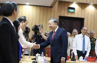 Hình ảnh: Tổng Bí thư Tô Lâm gặp mặt cán bộ lão thành các tỉnh thành phía Nam