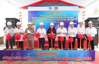 Bến Tre: Khởi công công trình đường dây 110kV Giao Long - Phú Thuận