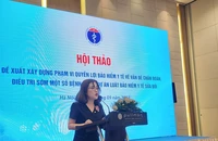 ThS. Trần Thị Trang, Quyền Vụ trưởng Vụ BHYT, phát biểu tại Hội thảo.