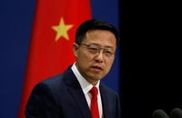 Người phát ngôn Bộ Ngoại giao Trung Quốc Triệu Lập Kiên. Ảnh: Carlos Garcia Rawlins/REUTERS