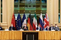 Một cuộc đàm phán về thỏa thuận hạt nhân Iran vào năm 2021. Ảnh: GETTY IMAGES