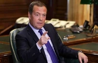 Cựu Tổng thống Nga Dmitry Medvedev. Ảnh: Ekaterina Shtukina/SPUTNIK
