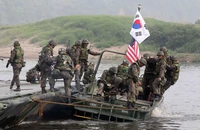 Liên quân Mỹ-Hàn trong một cuộc tập trận. Ảnh: XINHUA NEWS AGENCY
